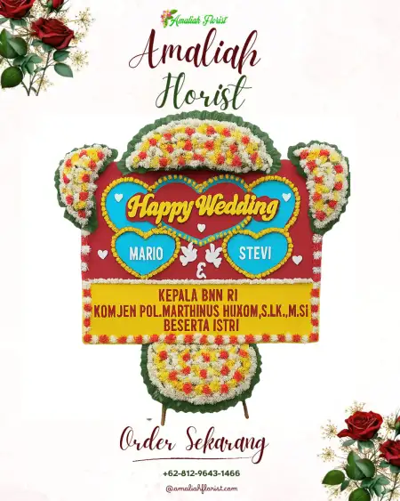 Papan Bunga Pernikahan Sisalam